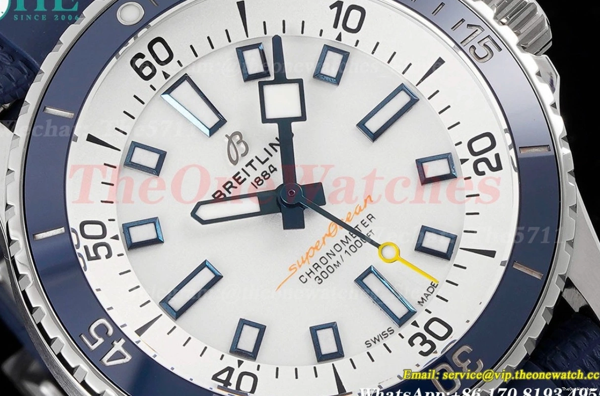 White Bezel Dial SS BLSF RU Blue Superocean 42mm A2824 0519